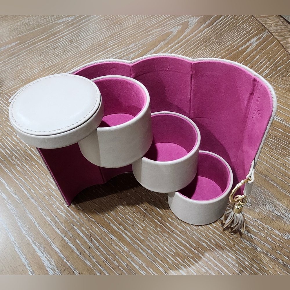 VIando Travel Jewelry Roll Organizer Leather